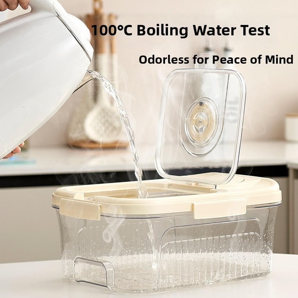 

Sealed 6L Kitchen Food Storage Container with Lid Airtight Plastic Container for Rice Grains with Date Reminder China Mainland