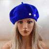 56cm Malířská čepice Lehký Perlový Baret Retro Kšiltovka Vintage Tenká Vintage Vlna Francouzská Dámská Podzimní