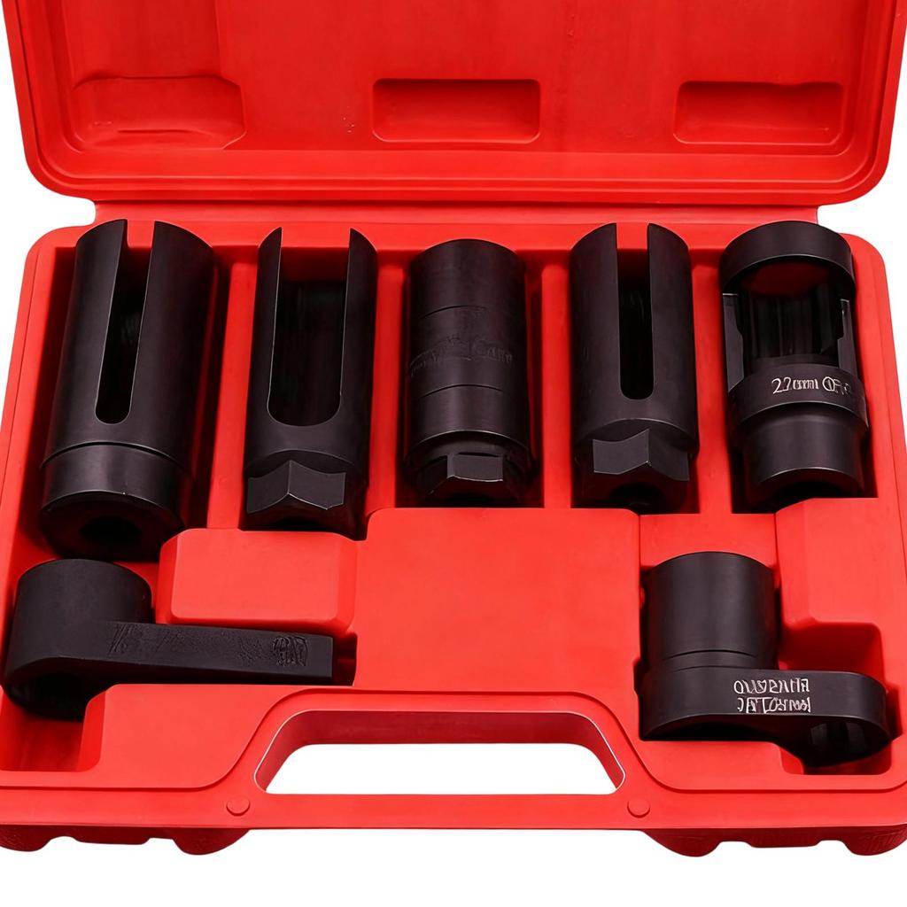 Steckschlüsselsatz 7-teilig Chrom-Vanadium-Stahl Ergonomischer Lambdasonden-Steckschlüssel-Satz Für Fahrzeugwartung Industrielle Ausrüstung