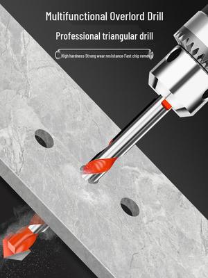 All-in-One 6mm Alloy Triangle Drill Bit for Tile, Concrete, Glass, and Cement