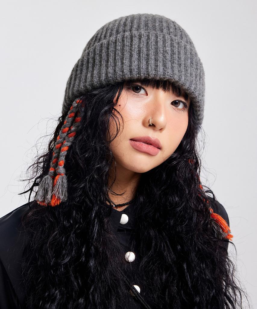 Beullaegsaenjeu Lambswool Reggae Hair Beanie Gray