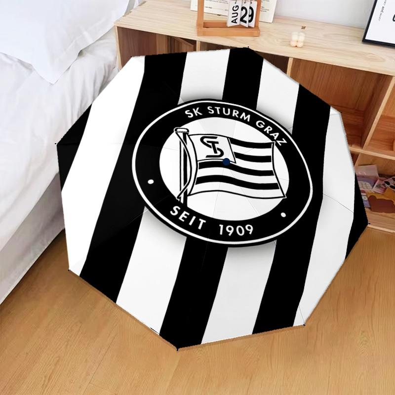 1PC Sturm Graz Crest Emblem Printed Umbrella Folding umbrella, automatic umbrella 8-Frame for Travel, camping Fan gifts Christmas Gifts