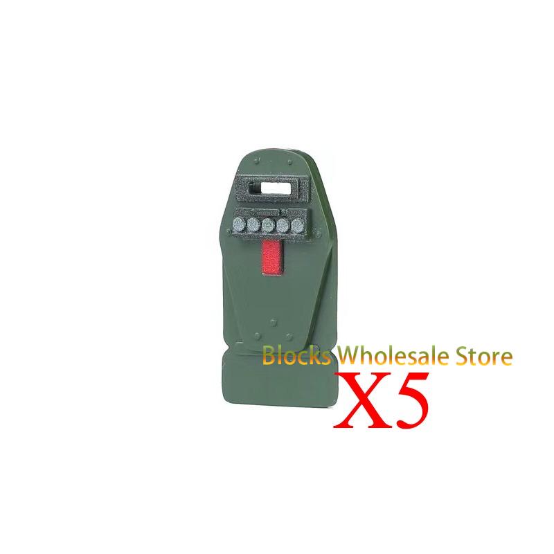 

MOC Военный спецназ Полицейский Солдат Пуленепробиваемый щит Строительные блоки Кирпичи Фигурки Армейское оружие DIY Аксессуары Кирпич Детские игрушки янтарь