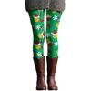 Damen Casual Mode Outdoor Weihnachten Bedruckt Slim Elastische Yogahose Cropped Hose