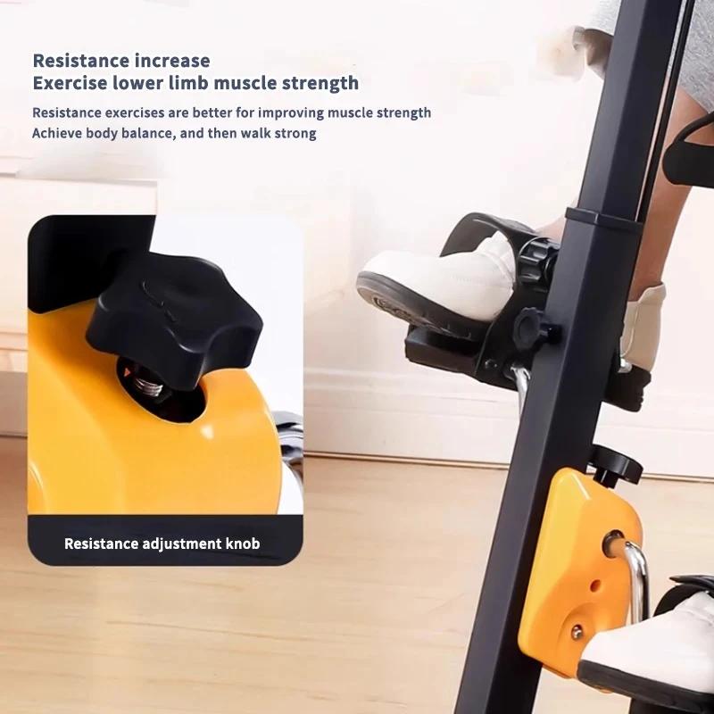 Indoor Mini Fitness Exercise Bike Vertical Fitness Bicycle Handrail Cycling Stepper Leg Pedal Trainer