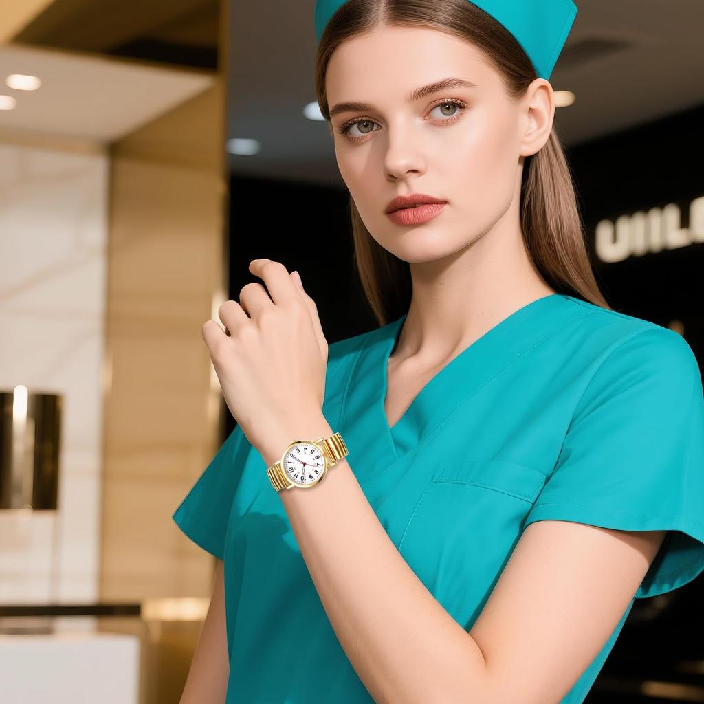 Simple Analog Watch with Water One Size Fits Stainless Steel Quartz Gold or Silver Perfect Gift for or Day Women's Resistance Most, Strap, Movement,