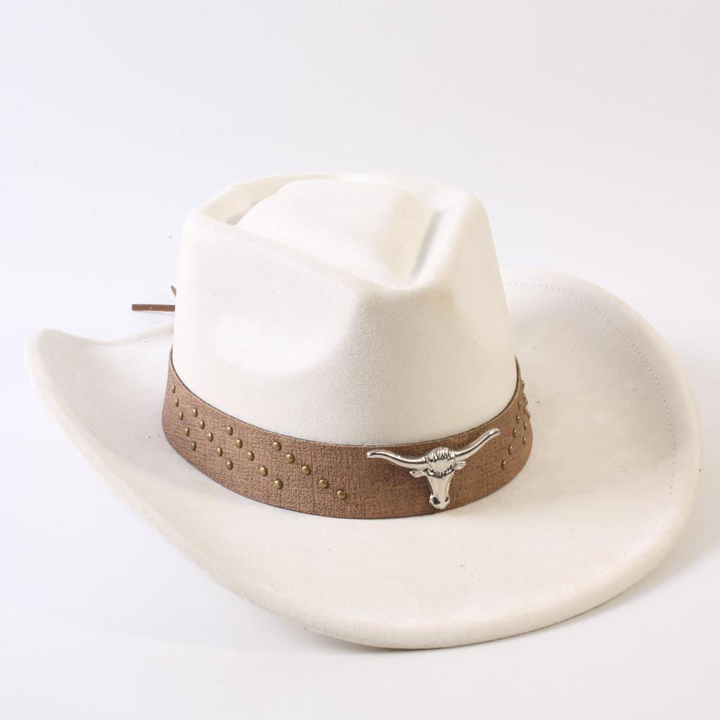 Popular European and American Classic Suede Western Cowboy Hats, Men's and Women's Retro Fashion Cowboy Hats