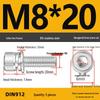 304 Stainless Steel Hex Socket Cap Screw with Washer - Sizes M3, M4, M5, M6, M8, M12