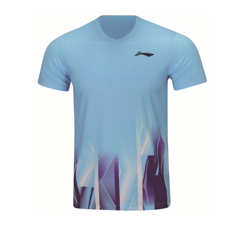 Li Ning Badminton Collection Badminton Jersey Set Unisex Moon White Blue AATW017-3
