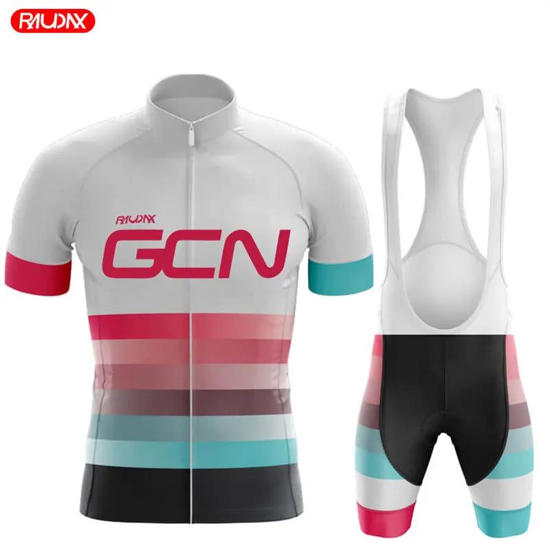 2025 Raudax GCN Team Summer Short Sleeve Cycling Jersey Set Breathable Mountain Bike Cycling Clothing Maílllot Ciclismo Hombre