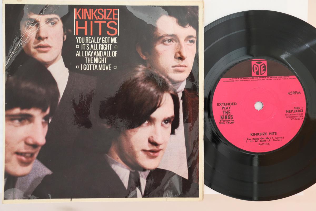 

7-дюймова платівка KINKS - Kinksize Hits NEP24203 Pye Records 1965 UK Рок Вживана
