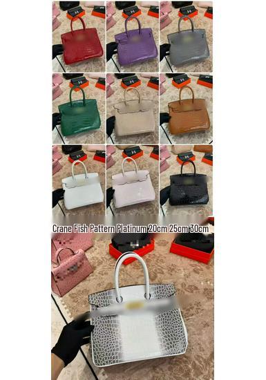 Crocodile Pattern Platinum Handbag - New European American Fashion Large Commute Bag for Women