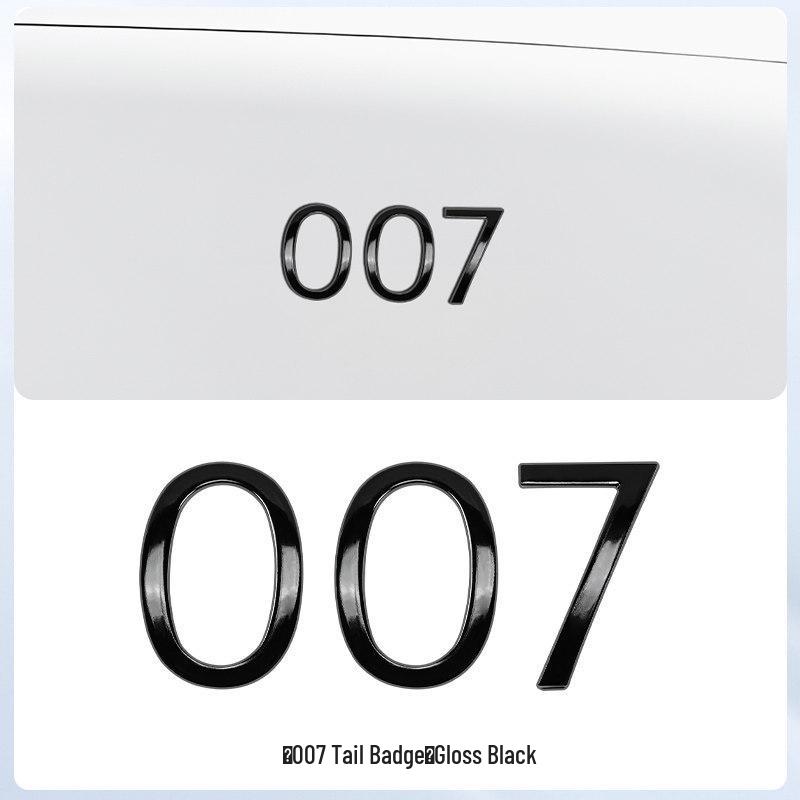 Zeekr 7X 001 007 Benutzerdefiniertes Autoemblem Schwarze Schrift Schwarzer Krieger Kun Ming Aufkleber