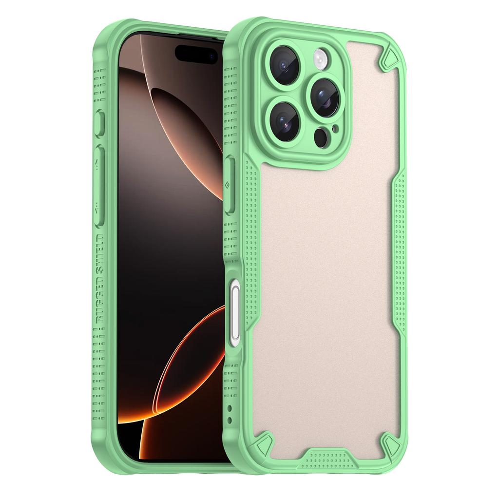 Armor Series For iPhone 16 Pro Case PC+TPU Semi-Transparent Frosted Finish Protective Phone Cover