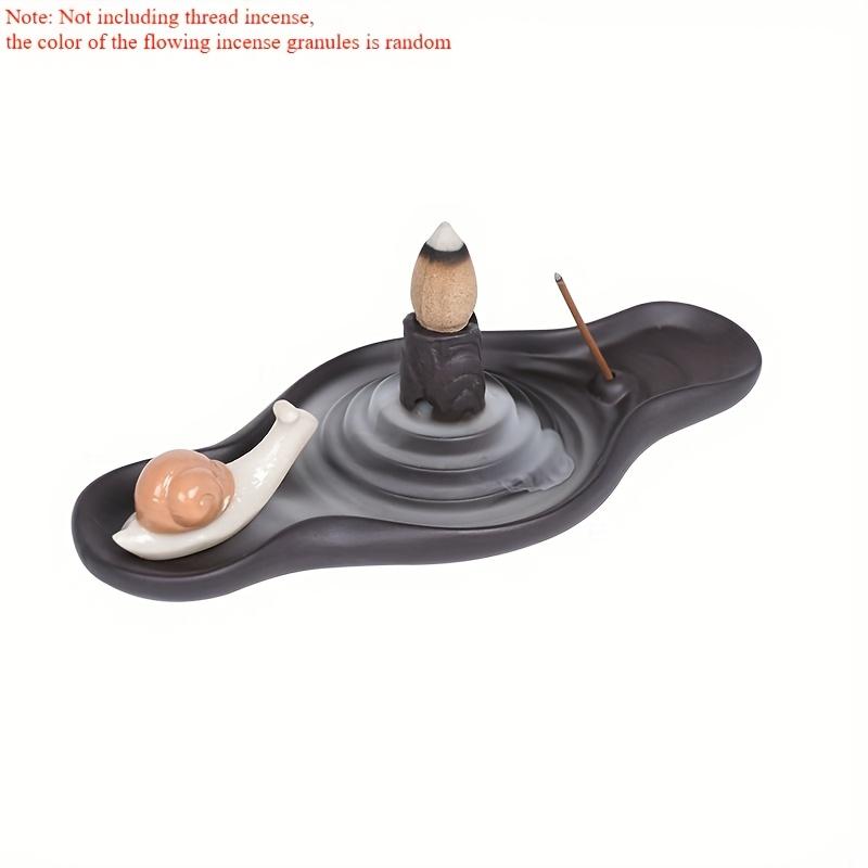 

Purple Sand Backflow Incense Burner Home Decoration, Creative Snail Backflow Incense Holder Thread Incense Stick Incense Burner