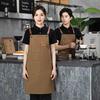 Thickened Canvas Waist Apron with Printed Logo for Coffee and Nail Salon Workwear