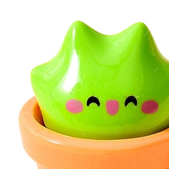 Micro Landscape Ornaments Cartoon Grass with Cute Expressions Statues Resin Stress Relief Collectible Toy for Office Car
