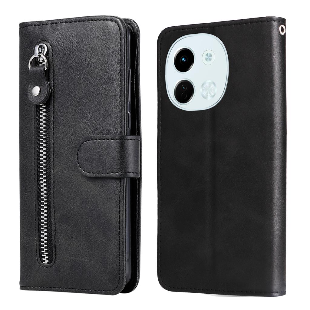 For TECNO Spark 30 5G/Pova 6 Neo 5G Case Zipper Wallet Calf Texture PU Leather Phone Cover