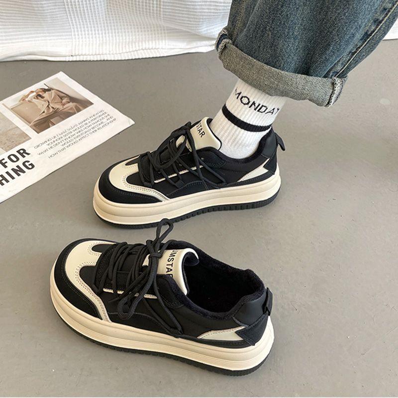 Ins Style Trendy Niche Thick Bottom Big Head Shoes Retro Peplum Breathable Anti-odor Anti-slip Wearable Low-top Sneakers