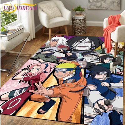 Naruto Teppich Cartoon Teppiche Anime Teppich Wohnzimmer Teetisch Matten Schlafzimmer Teppich Waschbare Fußmatten Haushaltsbereich Matte Geschenk