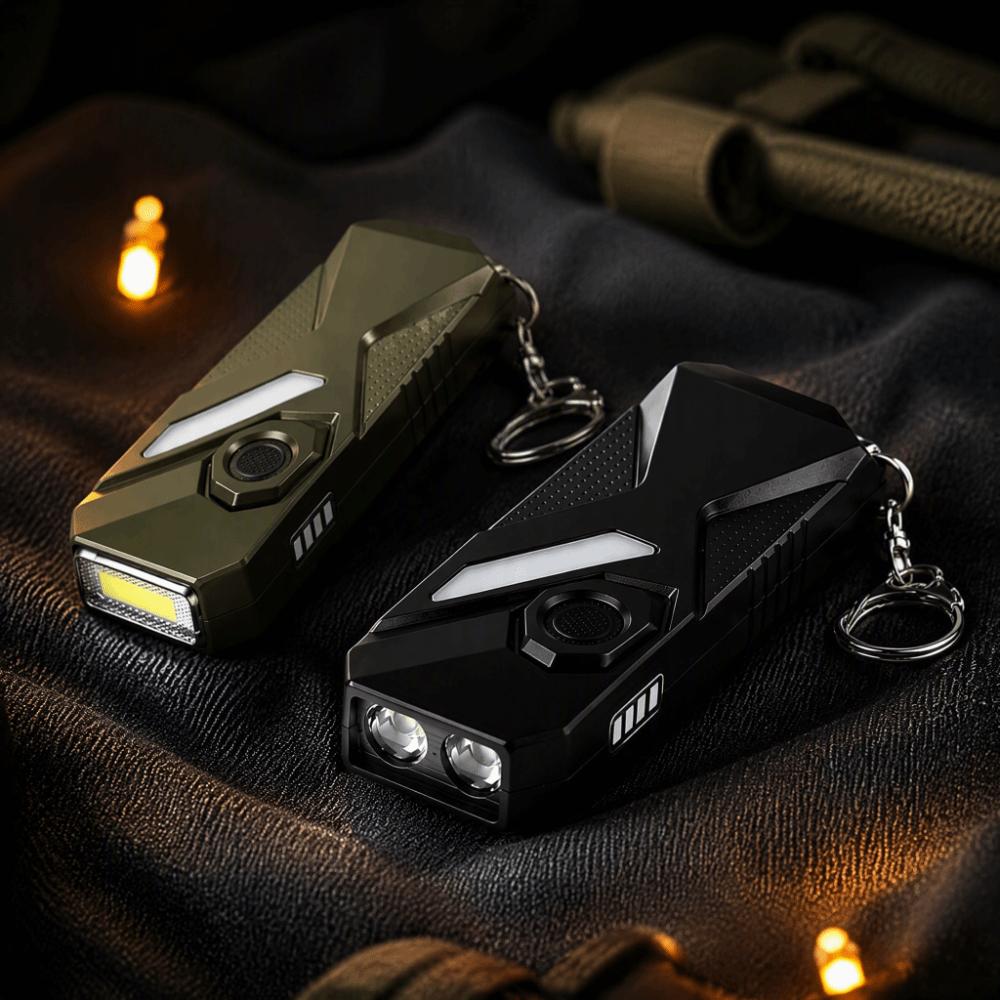 Double Front Lights Detection Lamp Rechargeable Mini Flashlight Atmosphere Lighting
