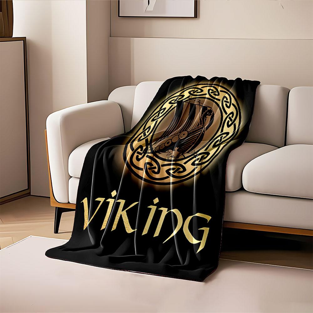 Viking Ship Art Blanket for all seasons blanket lunch break throw gift