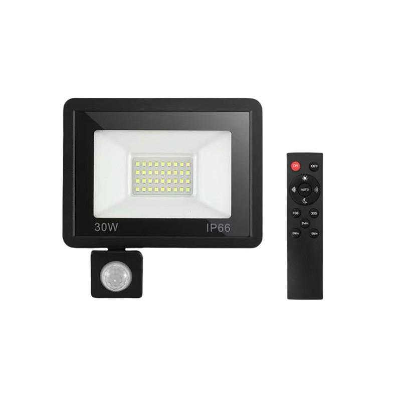 Led Remote Motion Sensor Floodlight With Waterproof Ip66 For Outdoor Security