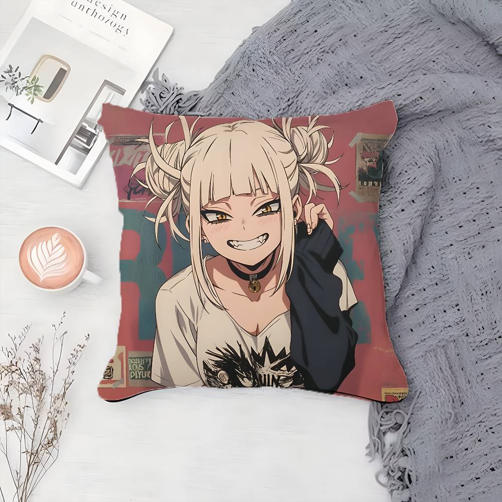M-My Hero Academia-MT Himiko Toga Pillow Case Printing Pillowcase Living Room Sofa Cushion Cover Bedroom Room Decor