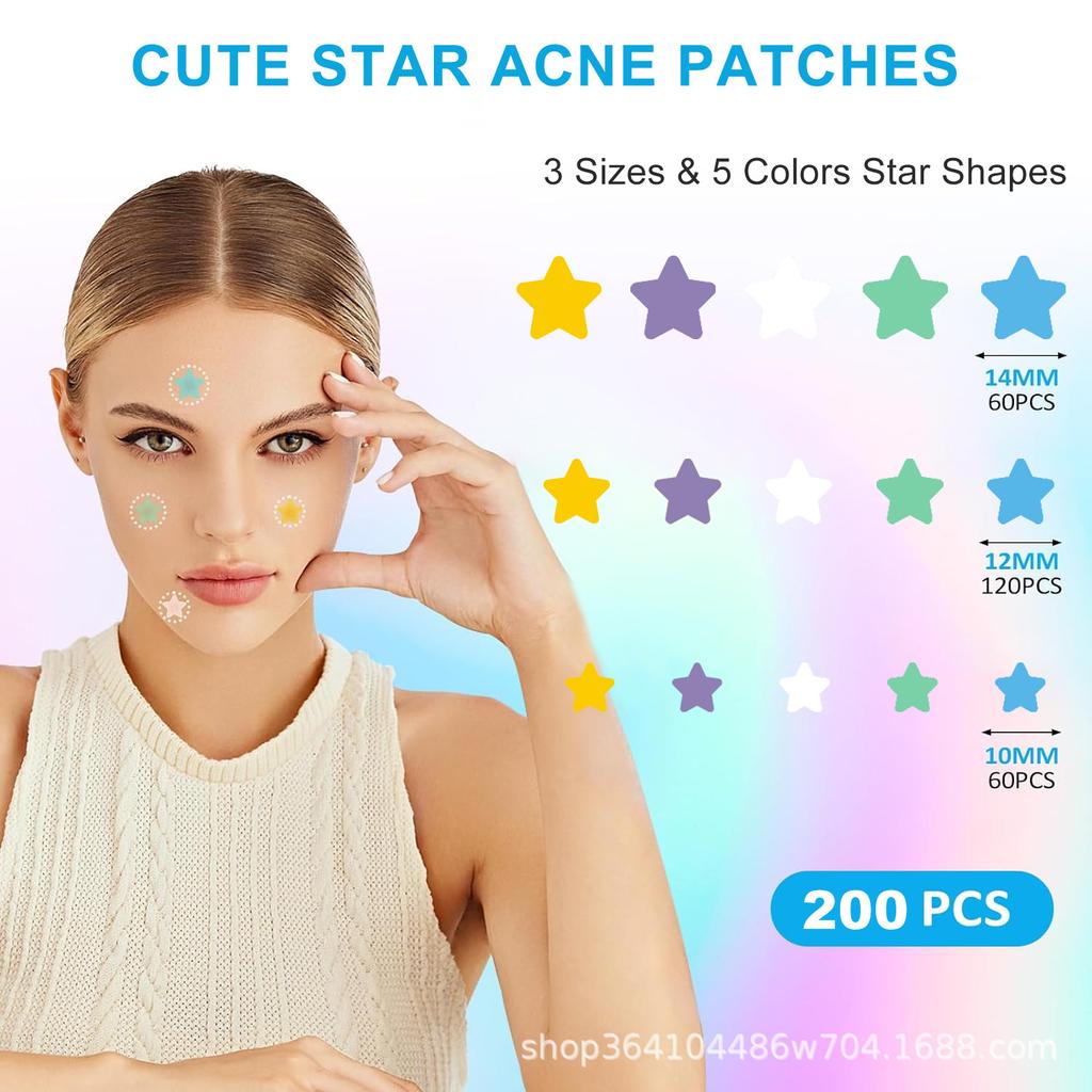 Colorful Star Acne Patch Improve Women Skin Hydrocolloid Acne Tool Invisible Acne Cover Pimple Patch Skin Care Tools