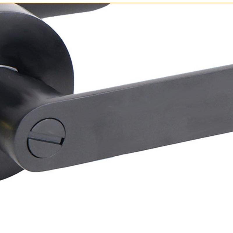 Privacy Door Handle Heavy Duty Black Passage Doorknob Lock Interior Black Flat Door Handles Keyless For Bathroom Bedroom