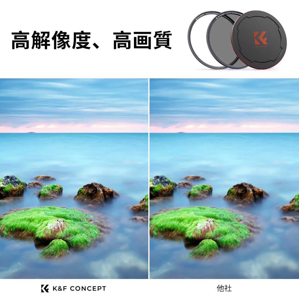 Concept 58mm Magnetic ND8 Lens Cap Magnetic Easy to Made in Japan AGC Optical Low Nano Lens Filter for Landscape Adapter Ring Included Direct K&F +