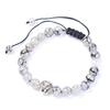 Black Dragon Agate Lion Head Beaded Bracelet