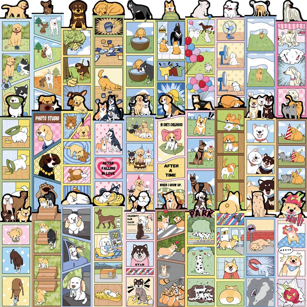 30 Pièces Marque-pages Mignons Chien Monde Dessin Animé Étiquettes de Lecture Décoratives Carte Papier DIY Marque-pages de Page pour Étudiants Cadeau Créatif