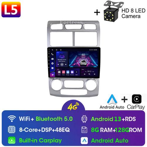 Fortress  Android 10 Car Radio For Kia Sportage 2 2004 2005 2006 2007-2010 Android Auto Multimedia Player Stereo BT 2din DVD HU