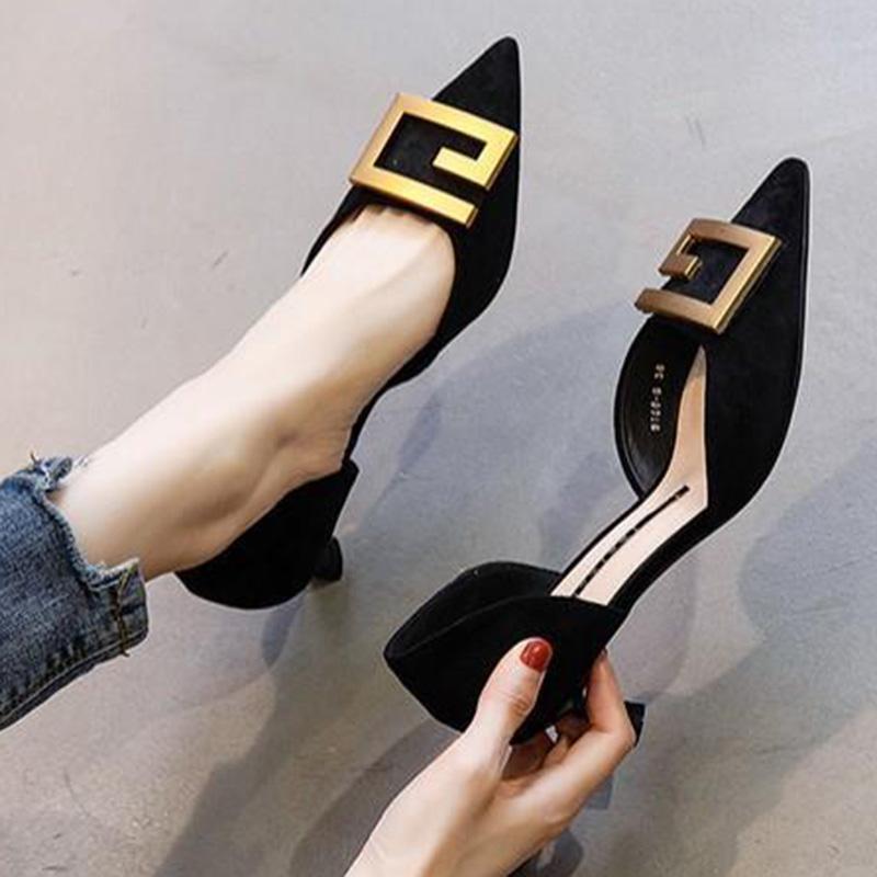 5cm saltos pequenos Todos os jogos de dedo pontiagudo de salto baixo  sapatos individuais mulheres primavera e outono mid-stiletto francês  sapatos de salto alto verão-comprar a preços baixos na loja virtual Joom