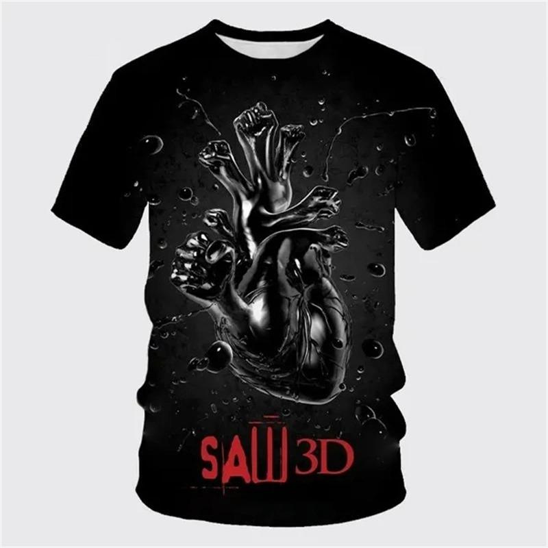 Fashion Billy The Billy Is A Puppet - Saw 3D Printed Women's Men's T-Shirt Horror Pattern Anime T-shirt Top