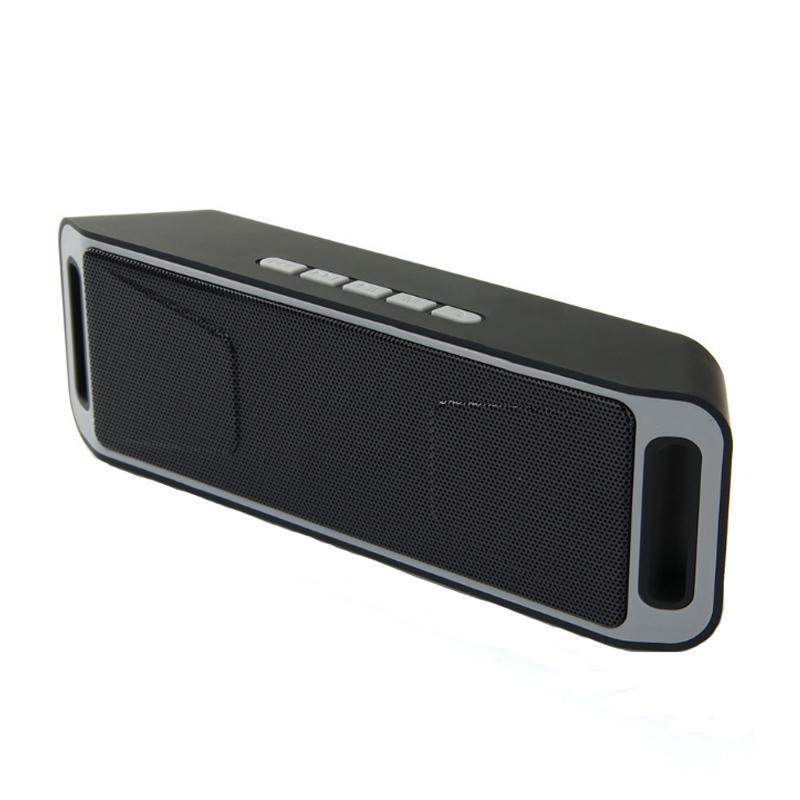 

Стерео объемный Bluetooth-динамик, приемник, супер бас, беспроводные колонки, FM-радио, громкие Bluetooth-динамики, сабвуфер, уличный дом серый