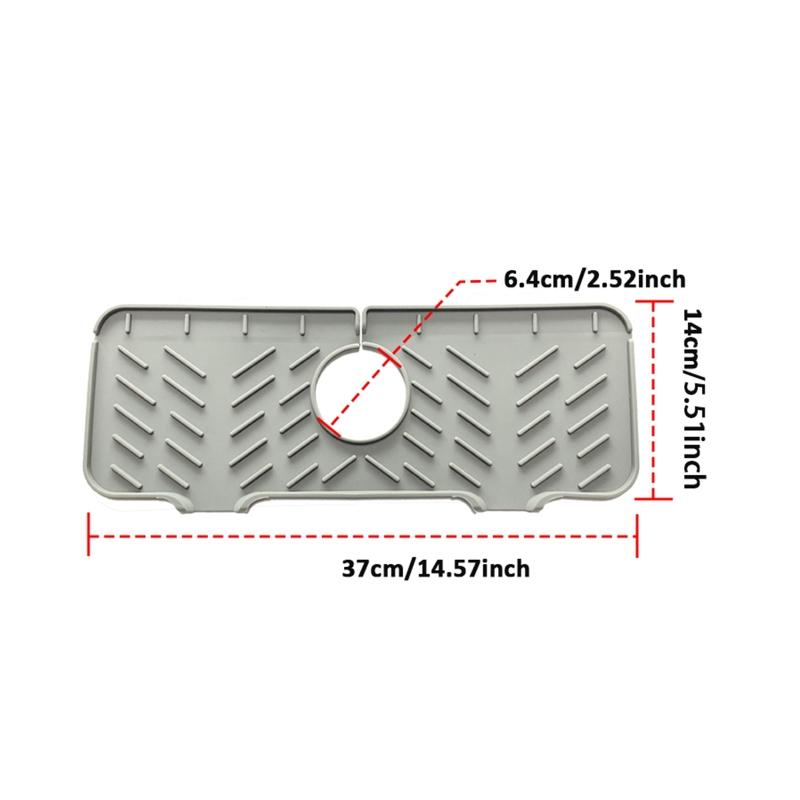 Sink Draining Pad Behind Faucet Drip Protector Splash Countertop Durable Use for Kitchen Bathroom Bar Countertop Protect