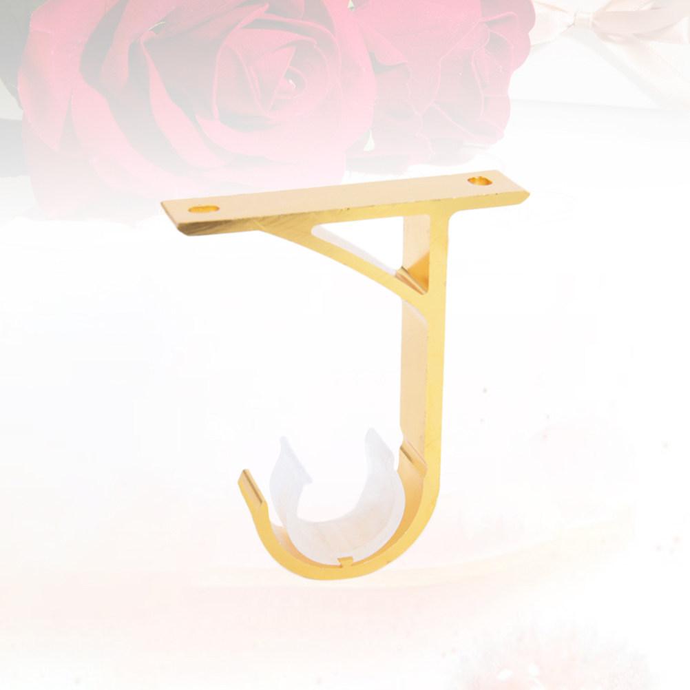 

2pcs Aluminium Alloy Curtain Bracket Bases Wall Mounting Hooks For Heavy Curtains Blinds Modern Decor Hardware Golden other