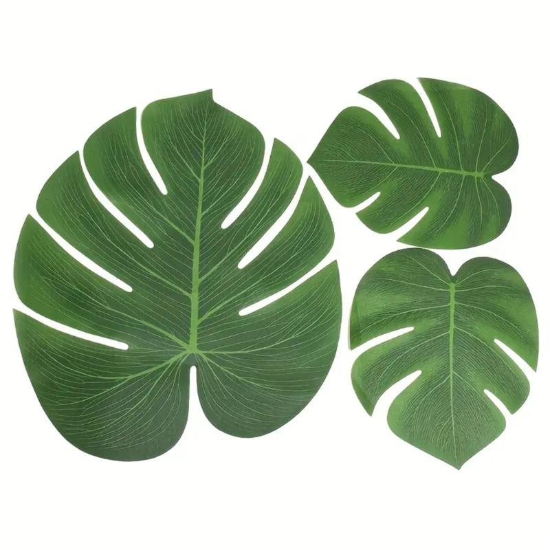 10Pcs Artificial Monstera Leaf 30x20Cm Large Artificial Foliages For Wedding Decoration Plant Arrangement