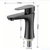 Brushed Stainless Steel Single Cold Water Washbasin Faucet for Flat or Countertop Basin 
