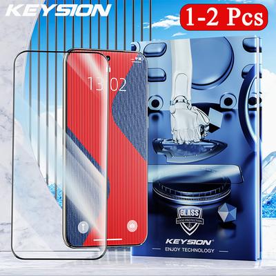 KEYSION Tempered Glass Full Cover for OPPO Reno14 Pro 5G HD Transparent Phone Screen Protective Glass Film for OPPO Reno 14 F 5G