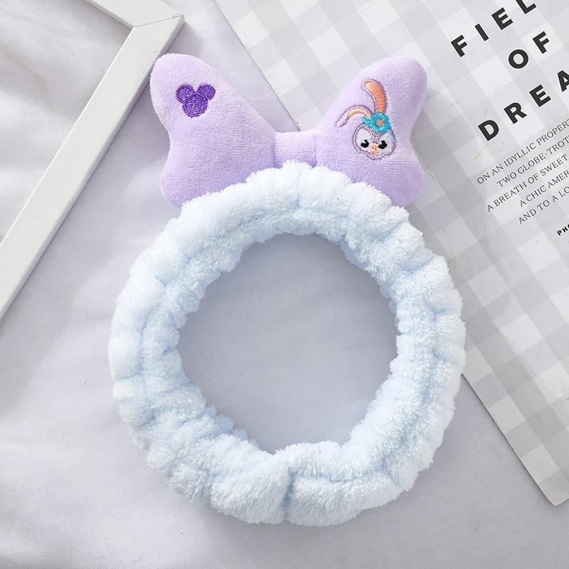 Korean Version Rabbit Ear Headband Flannel Embroidery Face Mask Plush Three-Dimensional Headband Headband