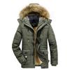 Men's Hooded Medium-Long Winter Jacket - Thick, Warm Cotton, Plus Size, for Middle-Aged & Elderly