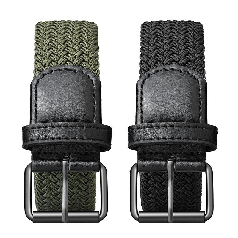 Ceinture élastique tressée en toile unisexe