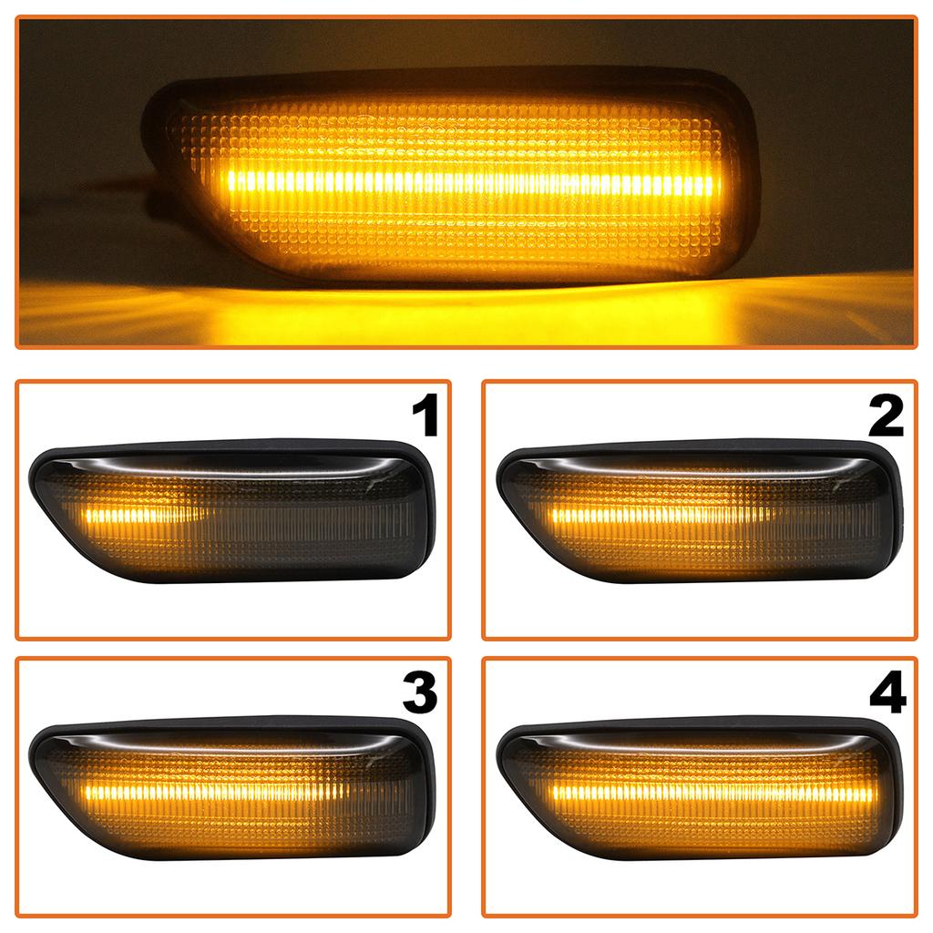 Volvo S60 I S80 I V70 II XC70 I XC90 I LED Seitenblinker GETÖNT DYNAMISCH 2 Stück. EINSTELLEN