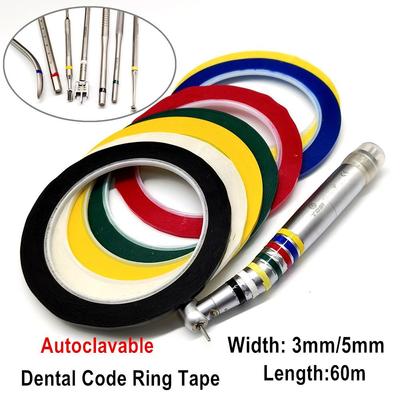 3 role/ 5 rolí /7 rolí Dental Code Ring Tape Autoklávovatelné Dentální materiály Autokalvovatelné 60M délka 3mm/5mm šířka