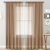 Light Sheer Voile Curtains with Rod Pocket Semi-Transparent Window Drapes for Bedroom Living Room Dining Room Light Transmittance Lace Curtains