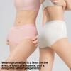 Female Summer Cotton 10A Antibacterial Crotch Camellia Fragrance Breathable High Waist Briefs