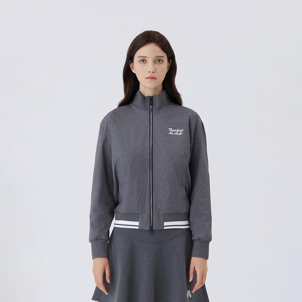 Martine Golf Knit Bomber Jacket _M/Gray